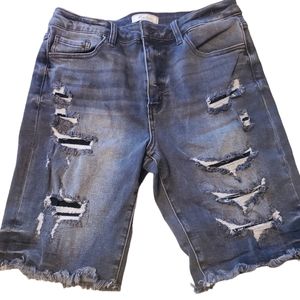 Kancan High Rise Bermudas size 29. Black/gray